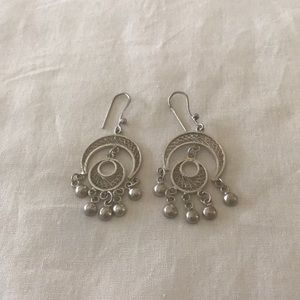 Silver colored earrings from Egypt